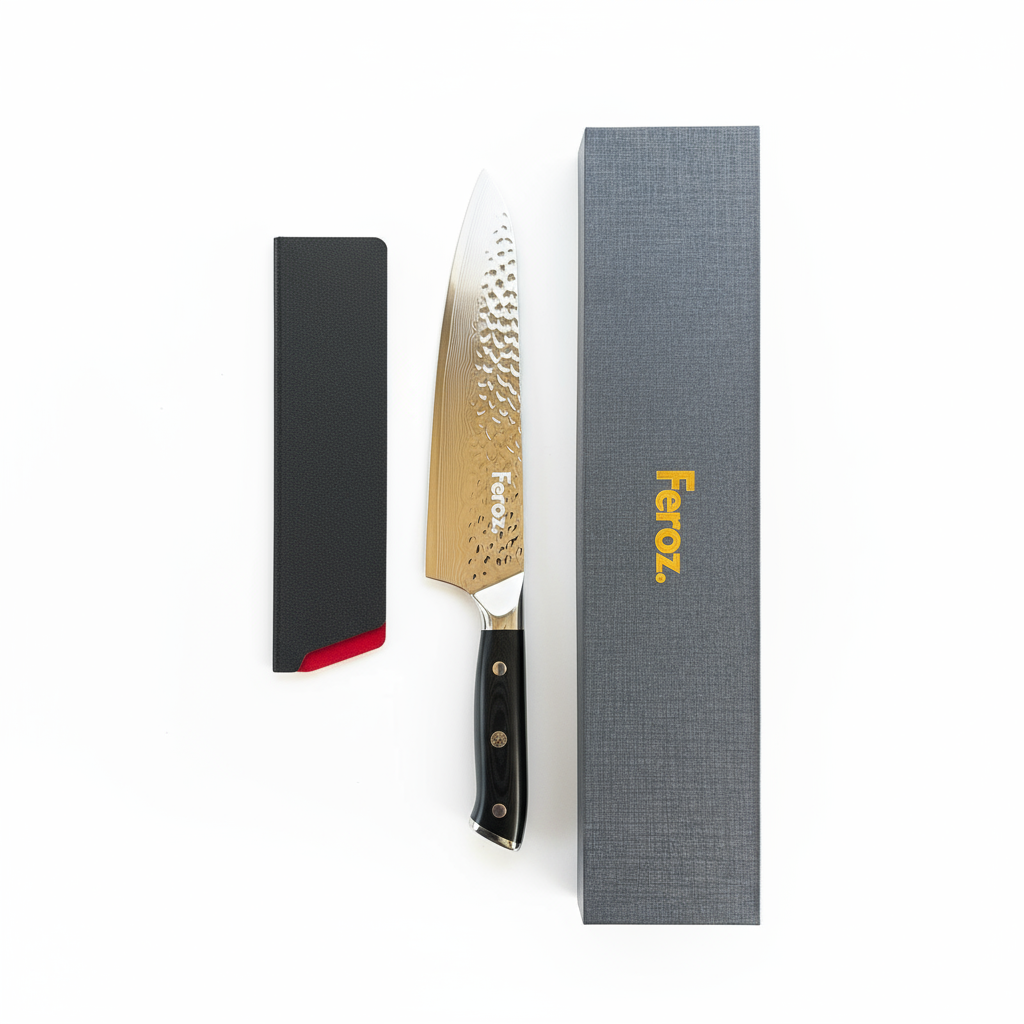 Cuchillo Martillado Feroz XL Acero Damasco