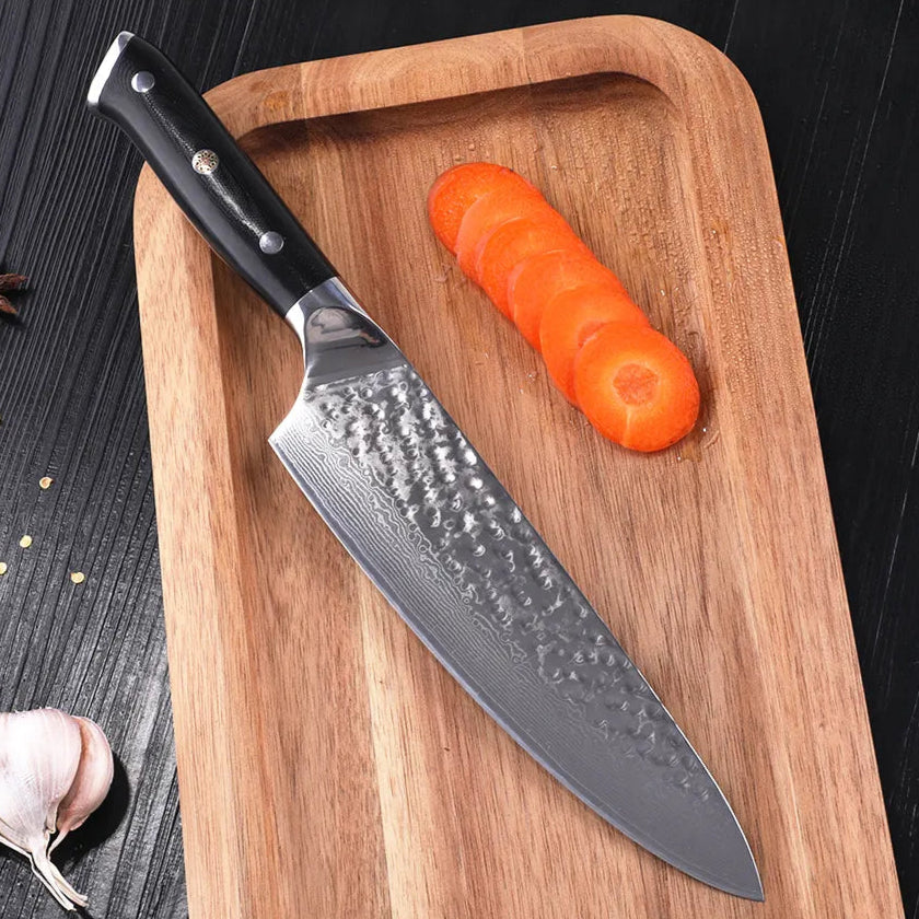 Cuchillo Martillado Feroz XL Acero Damasco