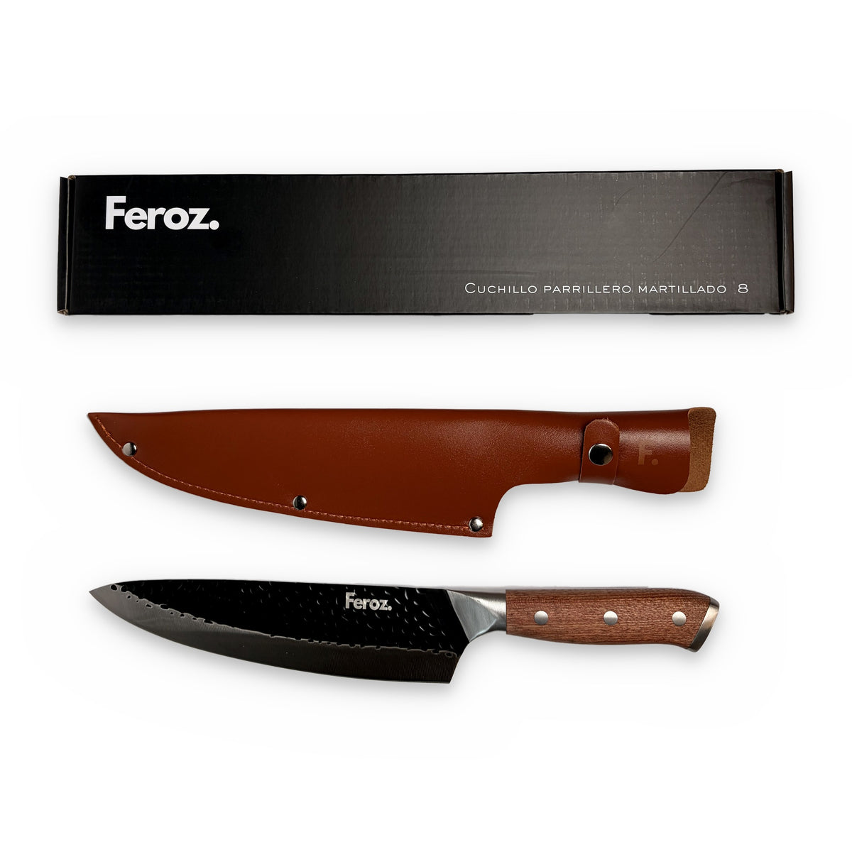 Cuchillo Parrillero 8" Iron Feroz + Funda